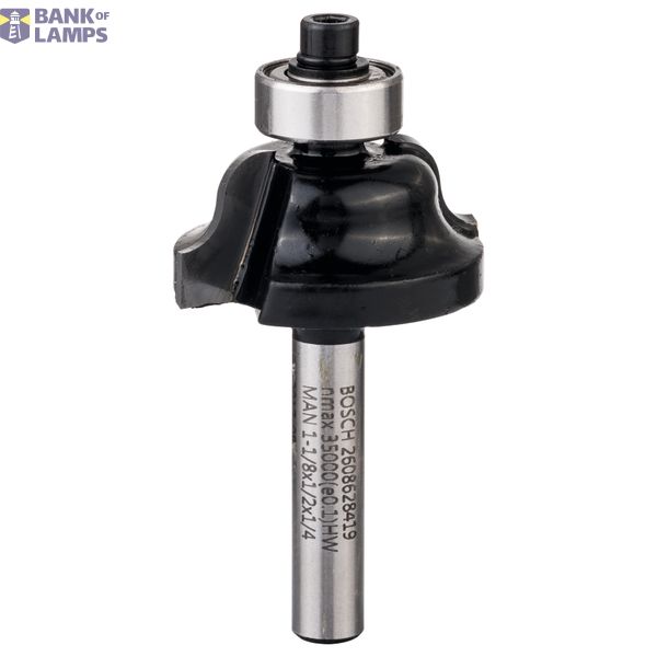 Edge forming bit B, 1/4", R1 4 mm, D1 28.6 mm, B 8 mm, L 12.4 mm, G 54 mm image 1