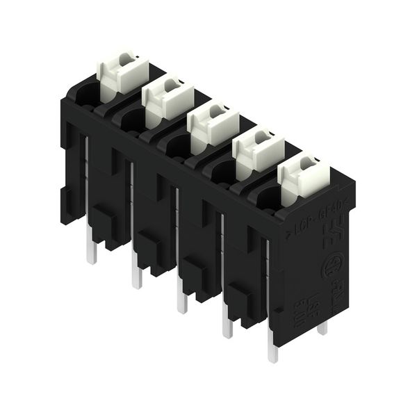 Printed circuit board terminals, 5.00 mm, Number of poles: 5, 180°, Solder pin length (l): 3.5 mm, black, PUSH IN with actuator, Clamping range, max. : 1.5 mm², Tube image 4