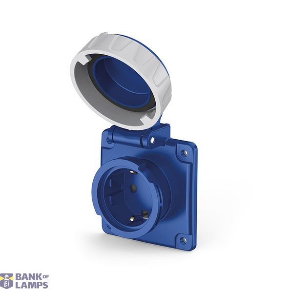FLUSH-MNT.SOCKET 2P+E 16A IP66/IP67 image 1