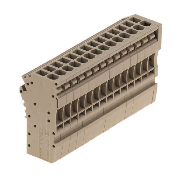 Z-series, Coupling, Rated cross-section: 2.5 mm², Plug-in connection, beige, Direct mounting image 1