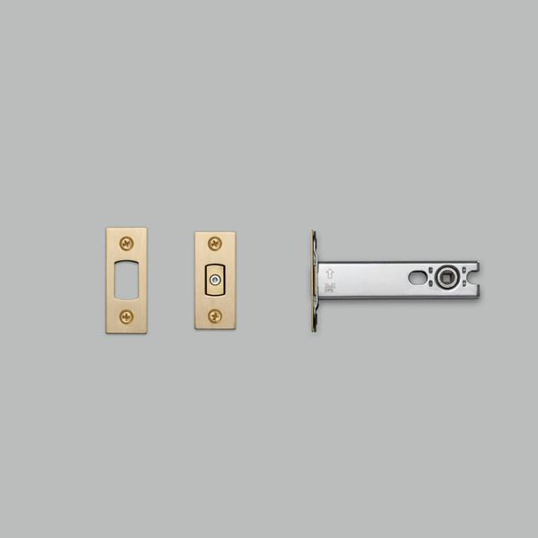 DEADBOLT LATCH / THUMBTURN LOCK / 82MM / BRASS image 1