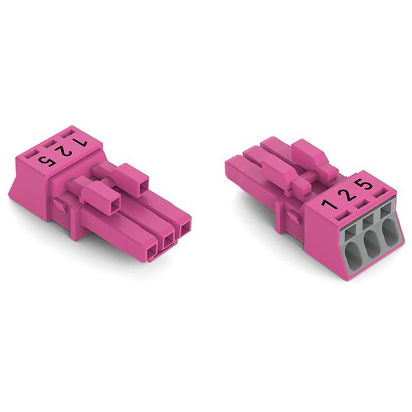 Socket 3-pole Cod. B pink image 2