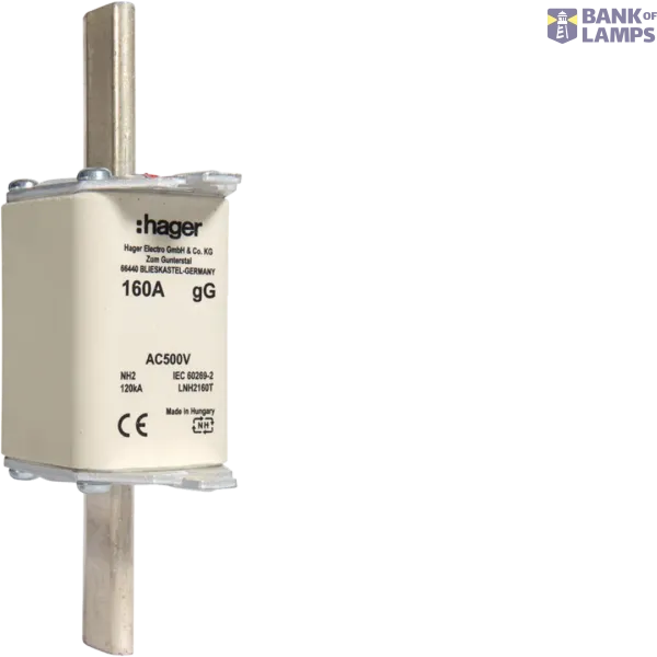 NH Fuse Insert NH2C,160A GG,500VAC LNH2160T image 1