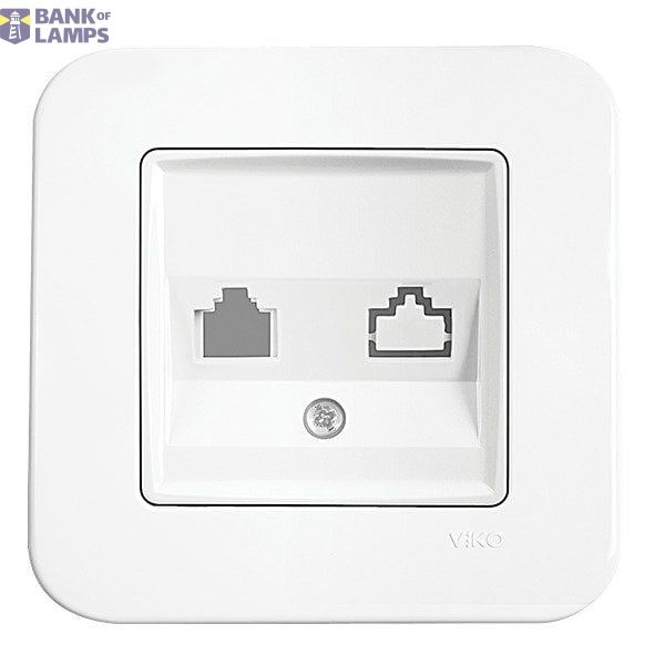 Linnera-Rollina Data+Numerical Phone Socket (Jacksız) White image 1