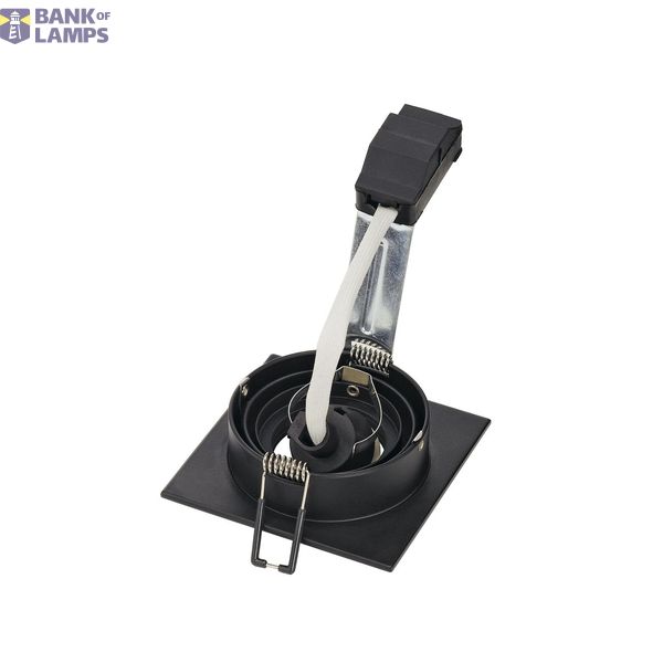 PIREQ GU10 SQUARE Downlight, matt black, max. 50W, incl. clip springs image 2