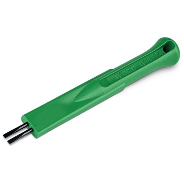 Strain relief housing 2-pole with locking clip white image 2