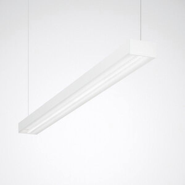 Suspended luminaires Solvan Flow H Lens White rectangular ETDD 43W 6400lm Wide reduced glare UGR19 (W19) IK03 3 SDCM image 1