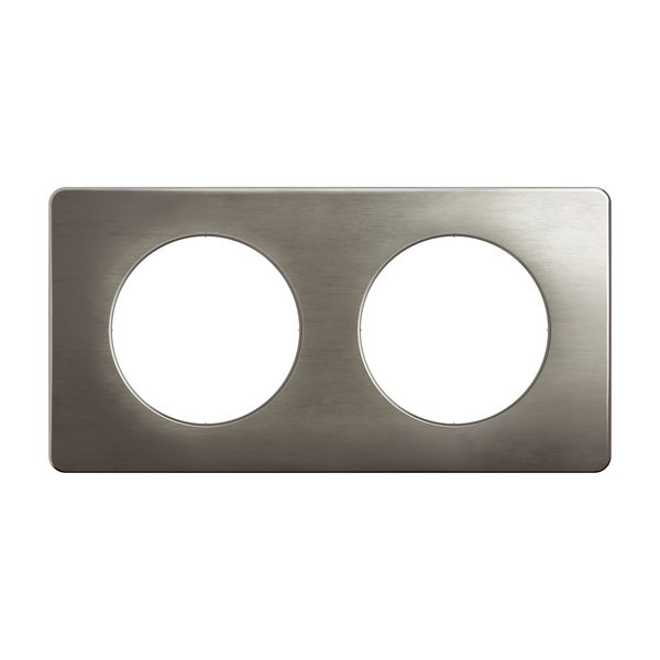 PLATE 2 GANG SATIN STEEL image 6