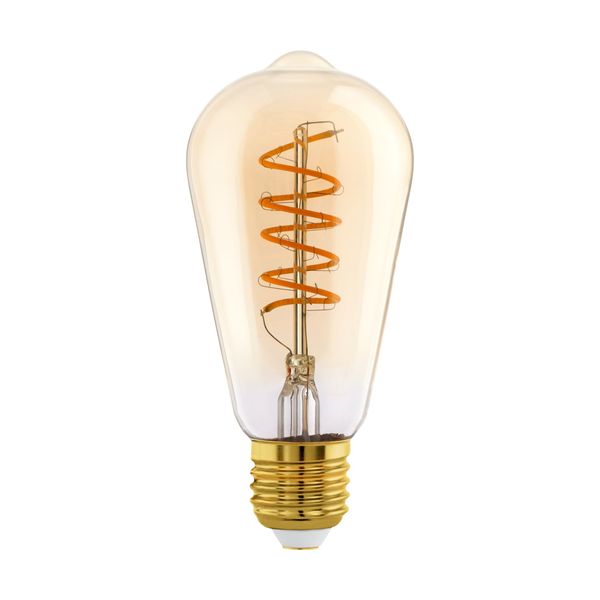 LM-E27 LED E27 ST64 GLAS AMBER 4W/270LM 2200K image 1