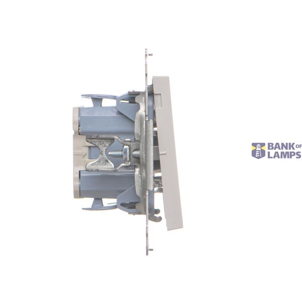Two-way switch, Push In system, (module), Simon 24, IP20/IP44, 10AX, graphite mat image 1