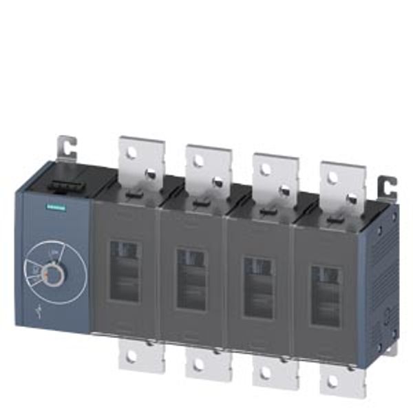 Switch disconnector 1600 A, Size 5, 4-pole Side operating mechanism right Basic unit without handle image 2