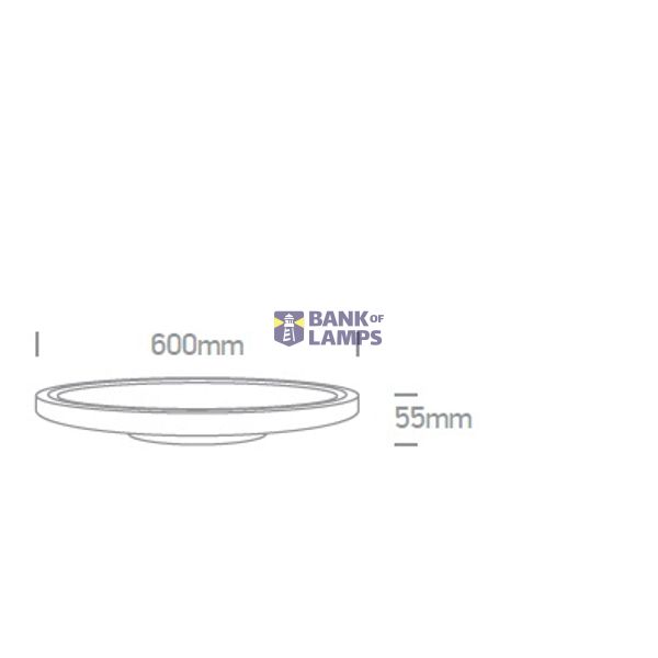 WHITE LED PLAFO 60W CW IP20 230V image 2
