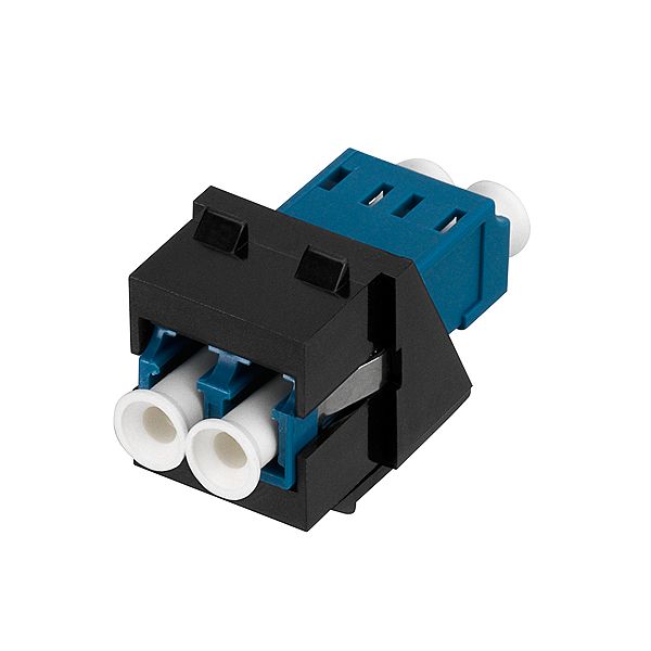 LC-D Keystone module, SM, OS2 (blue), black (similar to RAL 9005) image 1