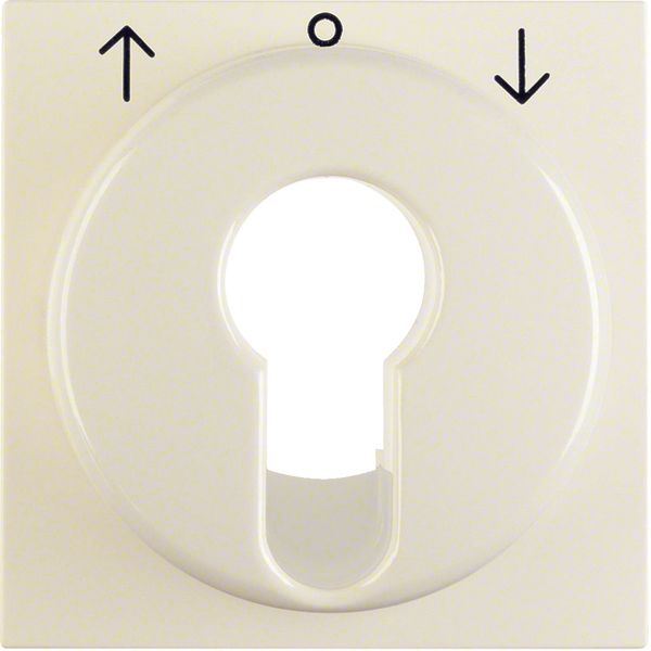 Centre plate for blind switch and key switch white glossy image 1