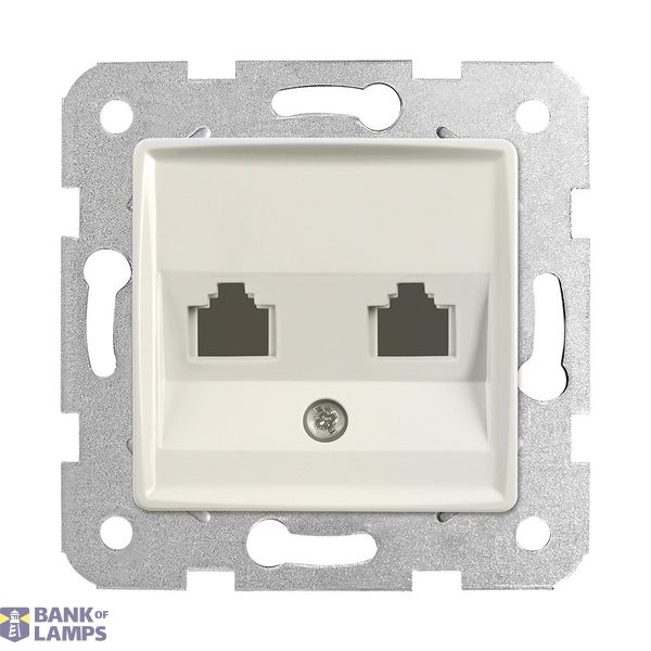 Linnera-Rollina Data+Numerical Phone Socket (Jacksız) Beige image 1