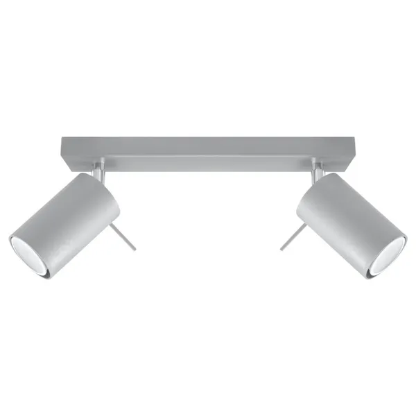 CEILING LAMP RING 2 GREY GU10 2X40W IP20 image 1