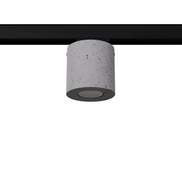 3-PHASE TRACK CEILING LAMP ORBIS CONCRETE GU10 3000K 7W 510LM BLACK image 1