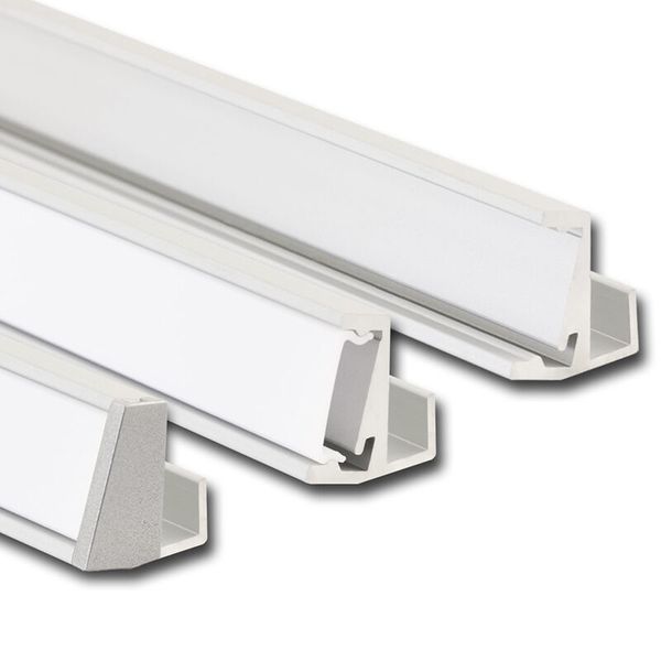 Special SD aluminum profile, for 8 mm glass, White diffuser, complete, 1 m image 1