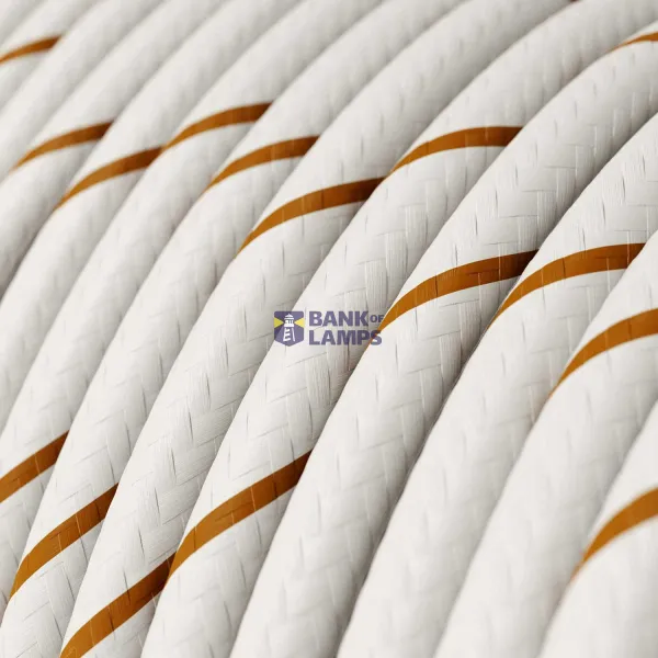 Glossy Beer Foam Vertigo Textile Cable - The Original Creative-Cables - ERM43 round 2x0.75mm / 3x0.75mm image 2