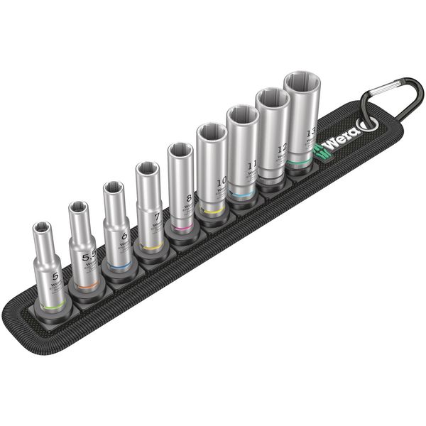 Belt A Deep 1 Doppen set, met 1/4&quot; -aandrijving, 9-delig image 1