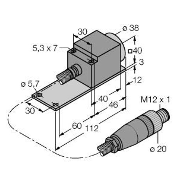 Inductive Sensor With Increased Temperature Range   NI25-CQP40/S1102 5M image 1