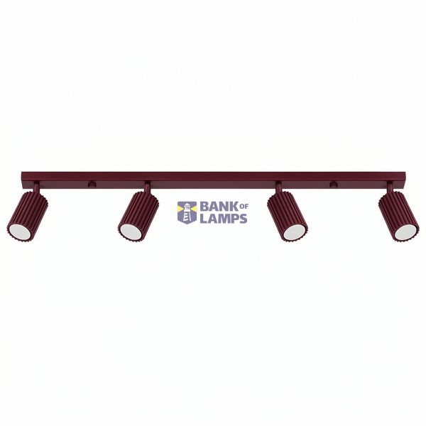 Ceiling lamp KARBON 4L burgundy image 2