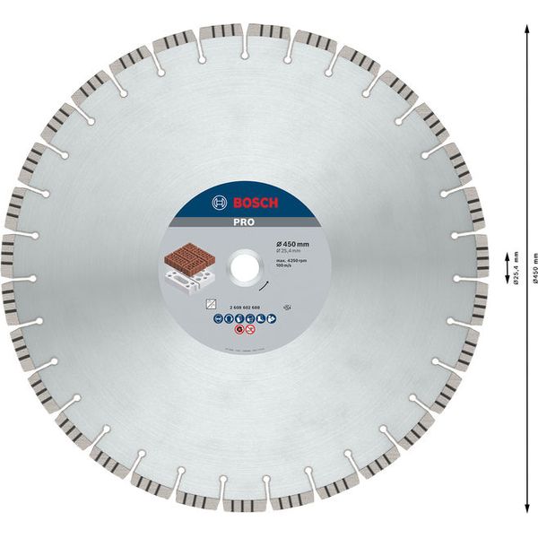 Diamond cutting disc Best for Abrasive 350 x 20,00+25,40 x 3,2 x 15 mm image 2