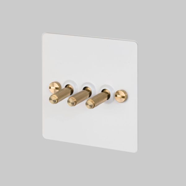 3G TOGGLE / CROSS / WHITE / BRASS image 1