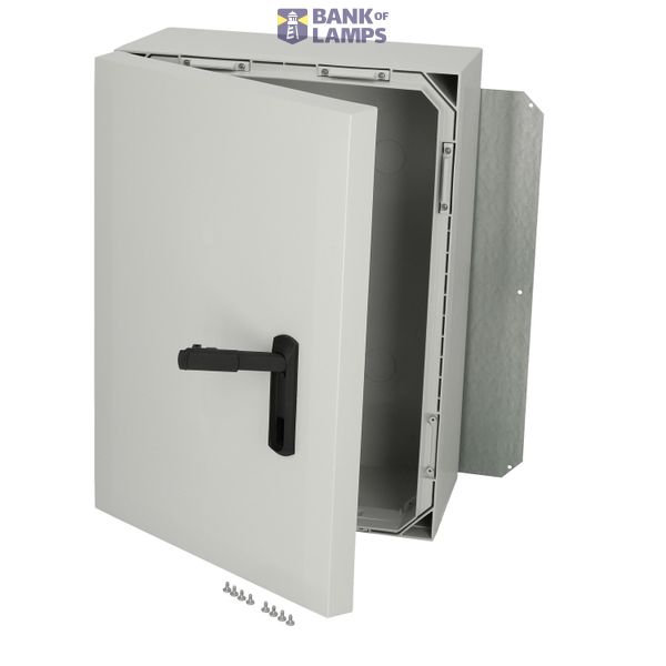 Polycarbonate enclosure, 700x500x300mm, fitted with Mounting plate image 6
