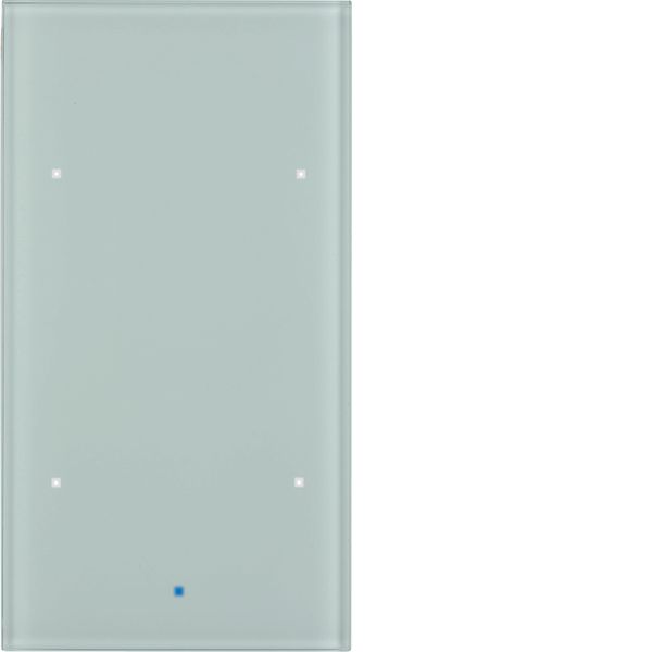 KNX glass sensor 2gang comf, intg bus coupl. unit, KNX-TS sensor, glas image 1