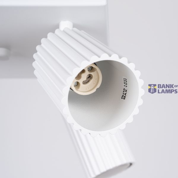MODERN CEILING LAMP WHITE CARBON REFLECTORS ON A ROSECAKE FOR DINING ROOM image 8