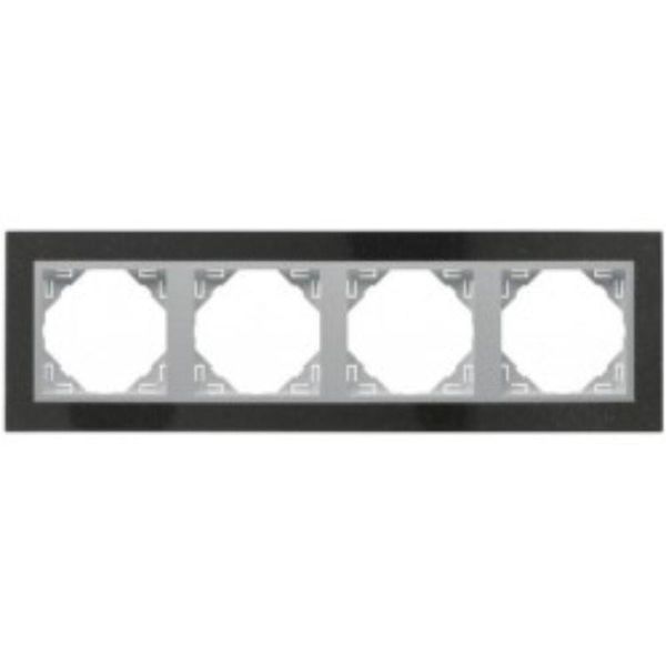 FOUR-GANG FRAME GRANITE/ALUMINIUM image 1