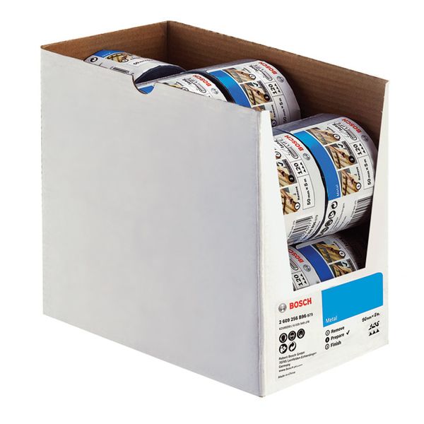 Sanding roll for metal, 50 mm x 5m, P120 G= 120 image 1