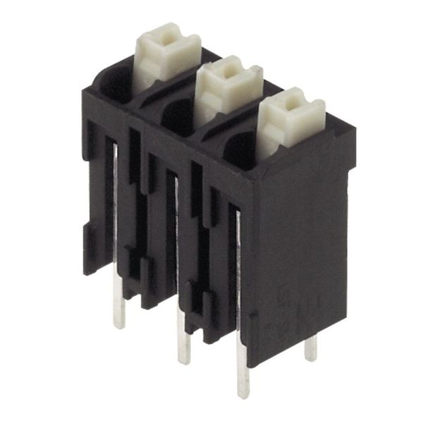 Printed circuit board terminals, 5.08 mm, Number of poles: 8, 180°, Solder pin length (l): 3.5 mm, black, PUSH IN with actuator, Clamping range, max. : 1.5 mm², Tube image 1