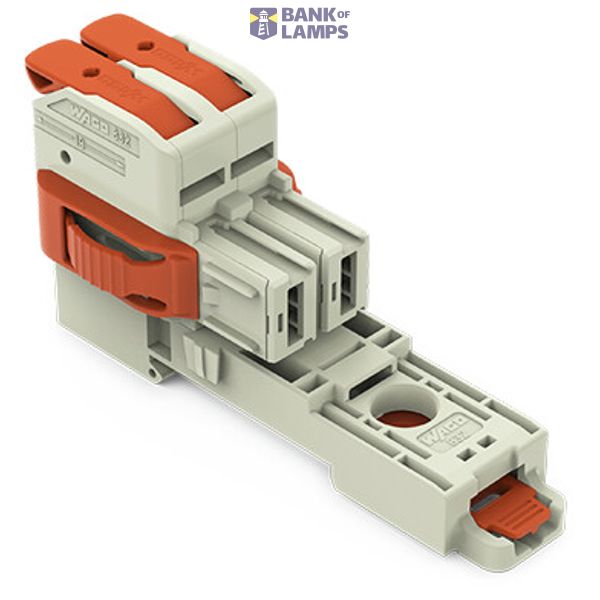 1-conductor female connector lever Push-in CAGE CLAMP® light gray image 1