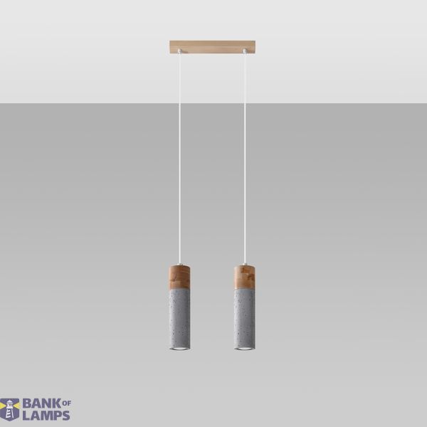 HANGING LAMP ZANE 2 GREY GU10 2X40W IP20 image 8