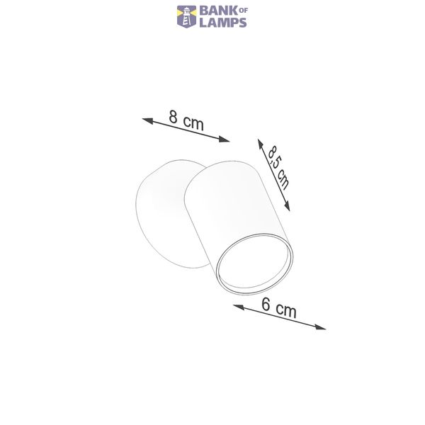 WALL LAMP LEMMI 1 WHITE GU10 1X40 IP20 image 3
