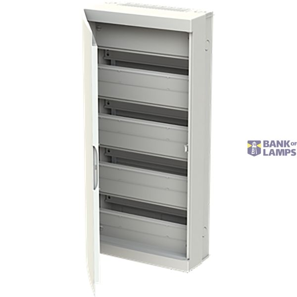 Installation cabinet, 72M, 4R, with blind door, RAL9010 image 1