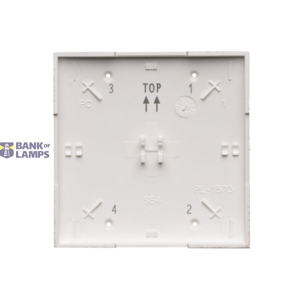 Quadruple loudspeaker socket, white image 1