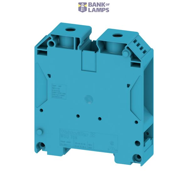 Terminal block 70 mm² neutral, 1000V/192A, screw image 1
