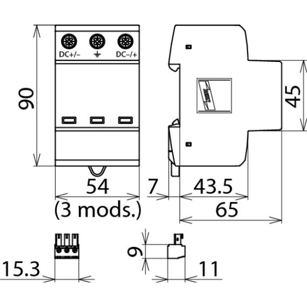 Surge arrester Type 2 DEHNguard M multi- pole f. PV systems up to 600V image 2