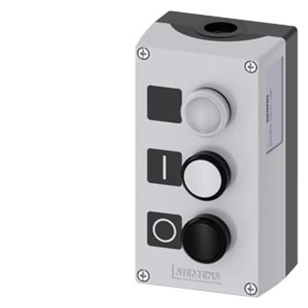 Enclosure for command devices, 22 mm, round, button white image 1