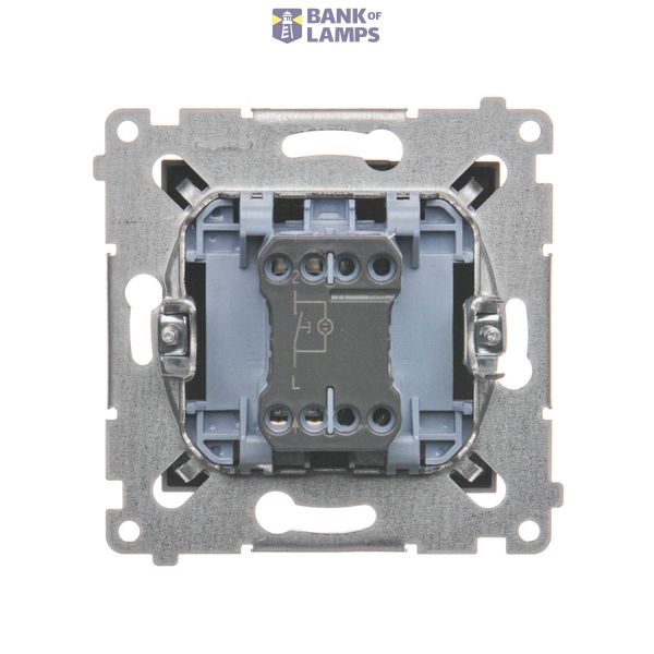 Double button for switches and push buttons, green image 1