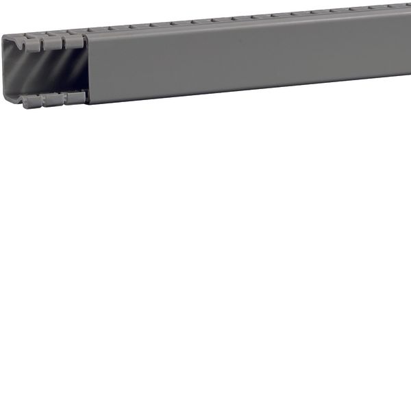 Slotted panel trunking without holes made of PVC BA6 30x25mm stone gre image 1