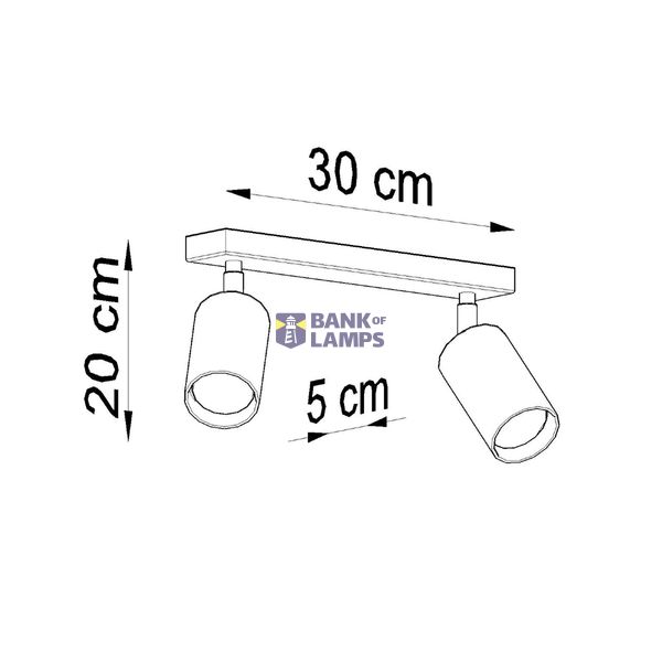 CEILING LAMP BERG 2 NATURAL WOOD GU10 2X40W IP20 image 8