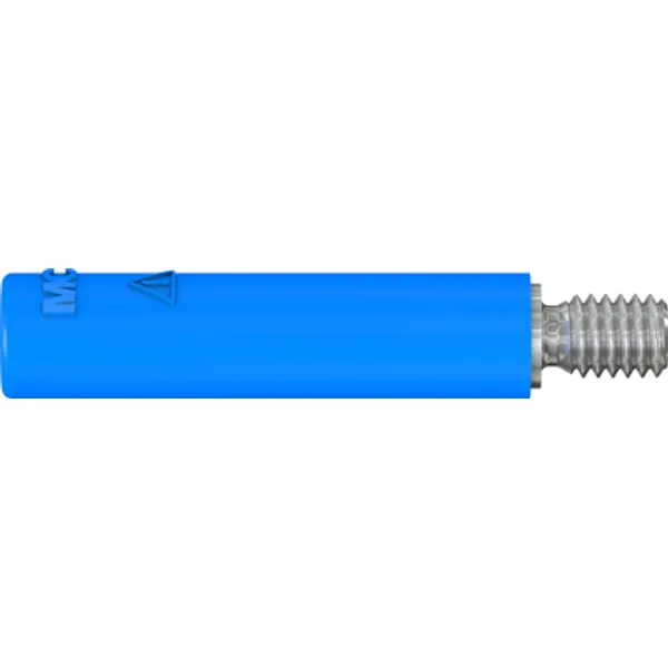 4 mm screw-in adapter, screw connection, CAT II, blue, 23.1033-23 image 1