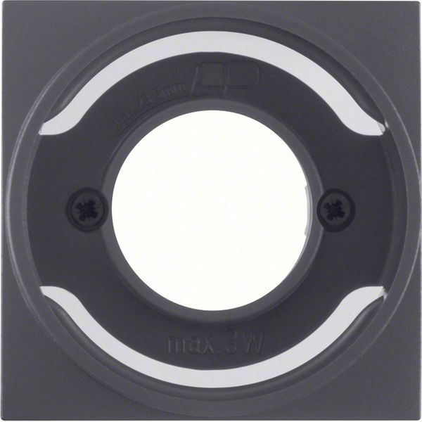 Centre plate for pilot lamp E14, B.3/B.7, ant., matt image 1