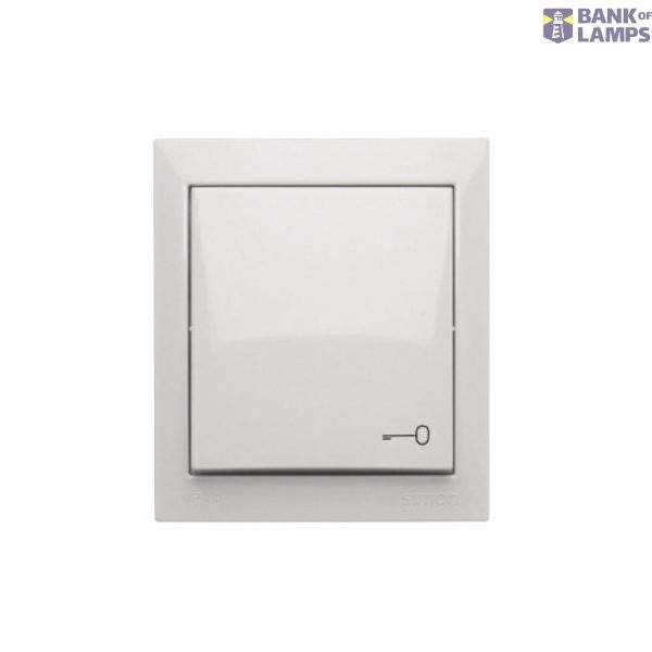 Single contact push button IP44, 10AX, white image 1