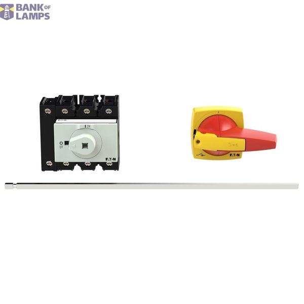 P3 Main switch, 80 A,Rear mounting, 4 pole, Form M4/K2-R, Red, Short t image 3