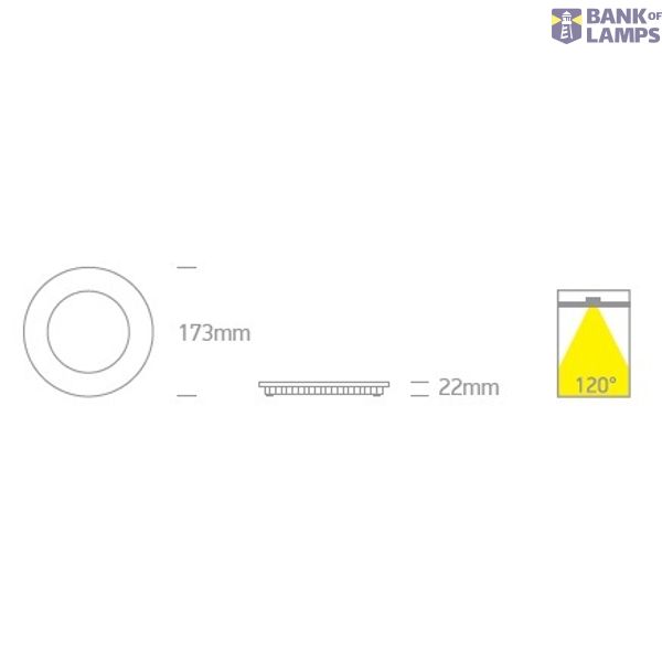 BLACK LED 12W WW IP40 230V image 2